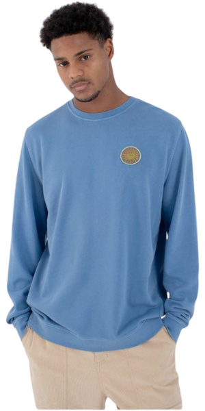 2026 Hurley Mens Naturals Crew Sweatshirt HFA25MMFT04694 - Blue